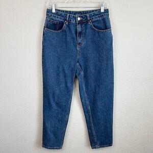 Angel Kiss 90s Baby Jeans Women's 29 High Rise Tapered Medium Wash Cotton Blend